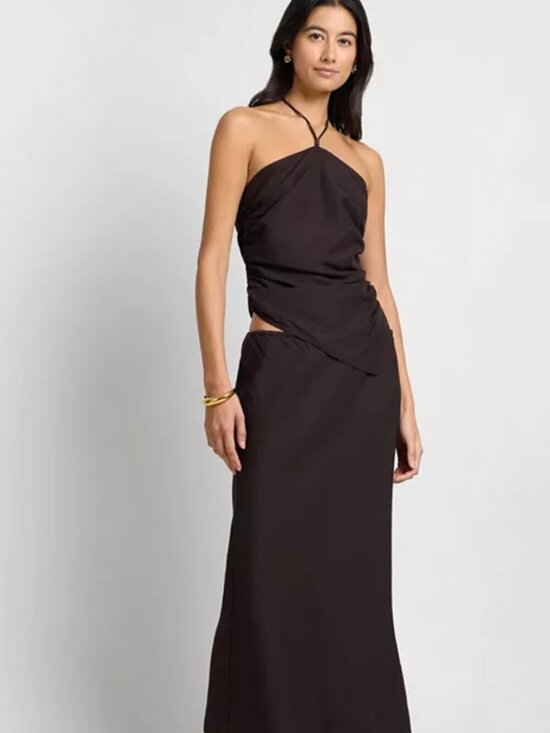Onia Tops - Onia Air Linen Asymmetrical Halter Top